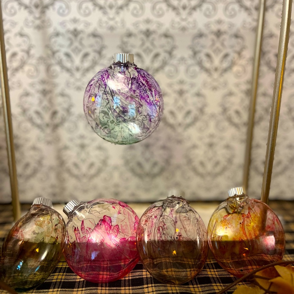 Homemade Faux Stained glass globes